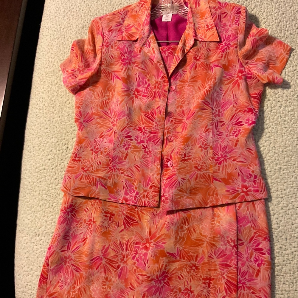 Silk skirt and blouse